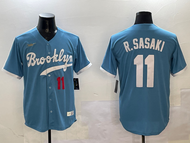 Men Los Angeles Dodgers #11 R Sasaki blue 2025 MLB nike jersey style 20->los angeles dodgers->MLB Jersey
